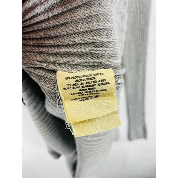 Anthropologie Meadow Rue Cali Cardigan Women’s Size S Gray Ribbed Button Duster - Picture 7 of 8